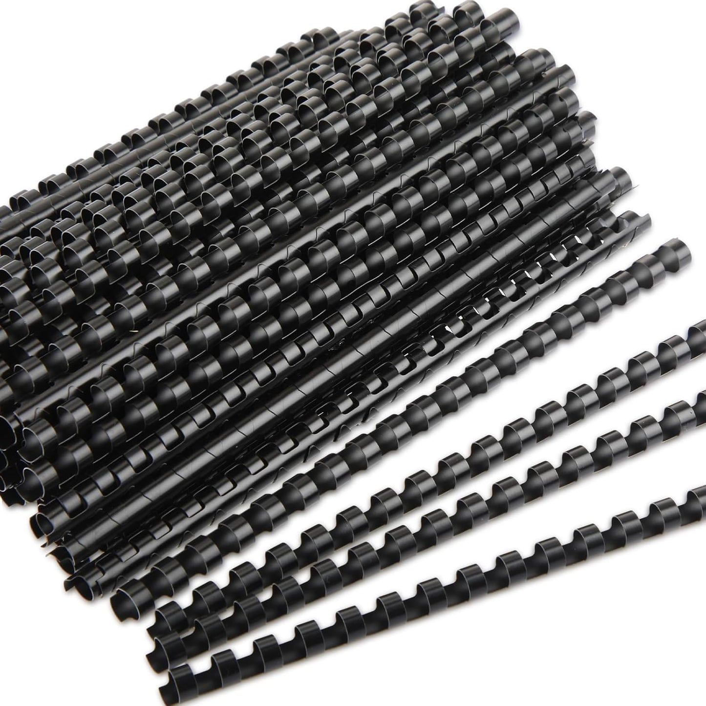 Maitys 300 Pcs Plastic Binding Combs Bulk 19 Ring Comb Spines Letter Size Spiral Binding for Notebook Calendar Picture(3/8 Inch,Black)