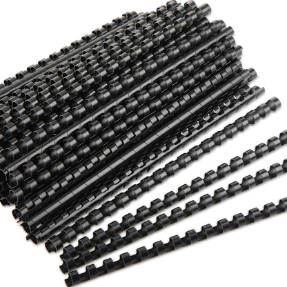 Maitys 300 Pcs Plastic Binding Combs Bulk 19 Ring Comb Spines Letter Size Spiral Binding for Notebook Calendar Picture(3/8 Inch,Black)