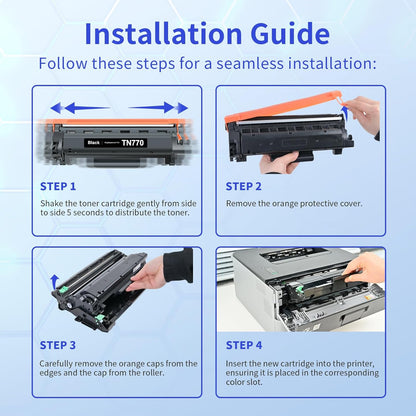 myCartridge Compatible Toner Cartridge Replacement for Brother TN770 TN-770 Toner Use for Printer MFC-L2750DW L2750DWXL HL-L2370DW L2370DWXL Toner Cartridge 4,500 Page Super High Yield