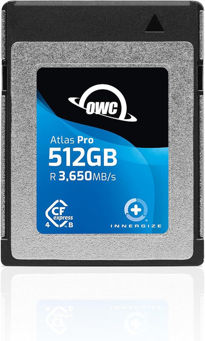 OWC 512GB Atlas Pro High-Performance CFexpress 4.0 Type B Memory Card, Professional Grade, up to 3000MB/s Write,3650MB/s Read, Capture up to 6K high bitrate Video