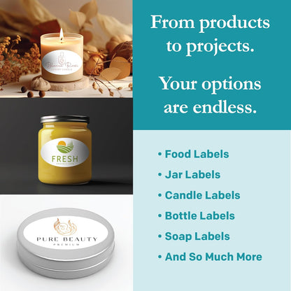 Premium Label Supply White Sticker Oval Labels – 2.5" x 1.5" Oval – Laser/Inkjet Compatible – (18 per Sheet), 500 Sheets – 9,000 Total Adhesive Labels