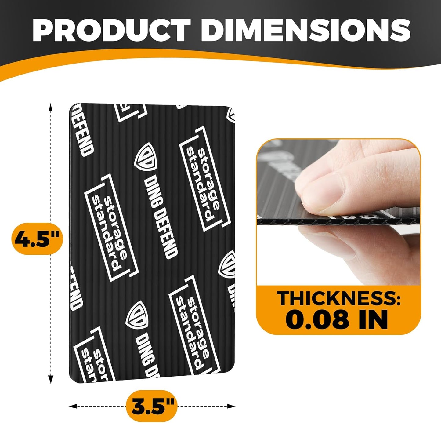 Ding Defend 110-Pack Trading Card Protector Shipping - 3.5 x 4.5 Inch Black Hobby Card Shipping Supplies w/Rounded Corners, Lightweight & Reusable for Raw Top Loaders, Semi-Rigids, Team Bags