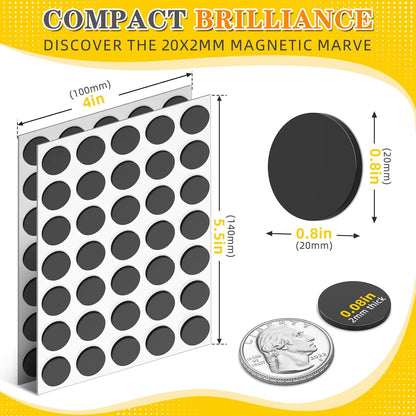 175 Pcs Round Magnets with Adhesive Backing, Magnetic Tape, Magnet Strips, Flexible Self Adhesive Magnets for Crafts, Magnetic Strips Small Sticky Magnetic Dots for Hanging & Organizing Light Objects