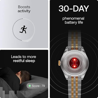 WITHINGS Scanwatch Nova Brilliant - Health Hybrid Smart Watch for Men & Women - SPO2, Temperature Monitoring, Sleep, Respiratory Health, Cycle Monitoring, 30-Day Battery Life, Apple iOS/Android