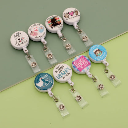 15 Pack id Badge Holder for Women Nurse Badge reels Retractable for Nurses id Badge Holders Retractable Badge Holders with Clip.Brain Badge Reel,Uterus Badge Reel,Cardiac Badge Reel