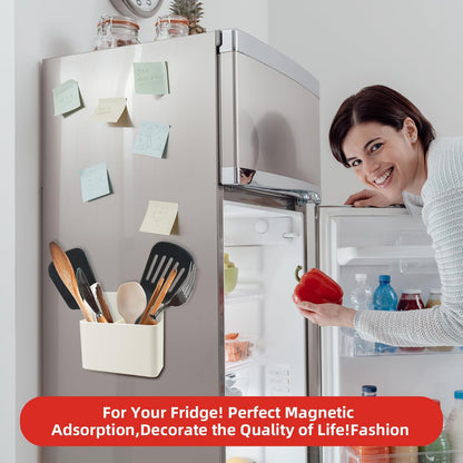 Magnetic Pen Holder,2 Pack Magnetic Dry Erase Marker Holder with Generous Compartments,Strong Magnet Storage Marker Pen Pencil Organizer for Refrigerator,Whiteboard,Locker Accessories