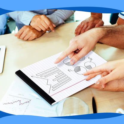 Gueevin 200 Pcs Legal Pads 5x8 Inch Note Pads Lined Small Notepads Bulk Wide Ruled Writing Paper 5 x 8 Mini Notebook for School, College, Office, Classroom Supplies, 40 Sheets (White)