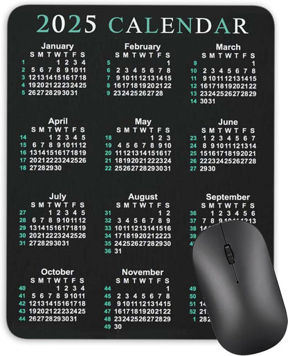 Calendar Mouse pad, 2025 Calendar Vertical Edition Natural Rubber Quality Creative Gaming Mouse Pad Rectangle Mouse Personalized Desk Mouse Pad 9.5 inch x 7.9 inch