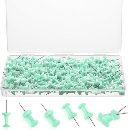 220 Count Green Push Pins, Standard Plastic Head Steel Point Thumb Tacks Decorative Push Pins for Cork Board Wall Hanging