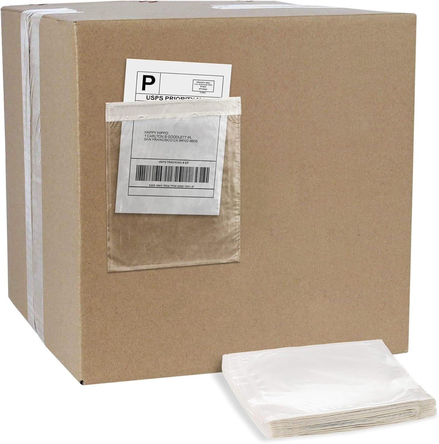 APQ Clear Top Loading Packing List Envelopes, 4.5 x 5.5 Inches. 1000 Pack Packing Slip Envelope Pouches. Self-Seal Plastic Shipping Label Pouches. Durable Packing List Mailing Envelopes for Documents