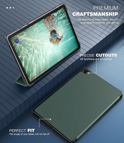TiMOVO Case for Samsung Galaxy Tab A9+/A9 Plus 11 Inch 2023, Slim Lightweight Stand Hard Back Shell Protective Cover for Galaxy Tab A9+ Tablet SM-X210/X216/X218, Auto Wake/Sleep, Midnight Green
