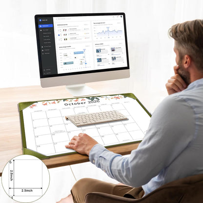 Gannyfer Desk Calendar 2025-2026, Large 2026 Calendar 22" x 17", July 2025-Dec 2026, 18 Monthly Teacher Desk Calendar 2026 with Thick Paper, for Planning and Organizing in School, Office, Home(6 Stickers)