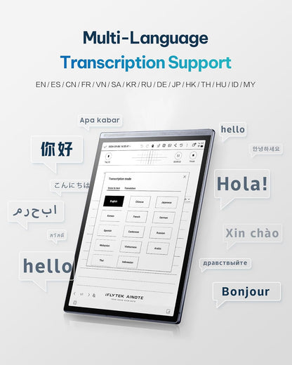 AINOTE Air 2 Bundle – 8.2" E Ink AI Note-taking Tablet with Stylus, 4096 Pressure Levels, Digital Notebook with Voice-to-Text Transcription, Multi-languages Support, Ideal for Meetings & Study