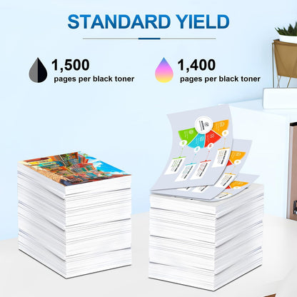 201A Toner Cartridges 4 Pack(with Chip) Comaptible with 201A Toner Cartridges, Works for Color Pro MFP M277dw M277c6 M252dw M252n M252 M277 M277n Ink Printer (Black Cyan Yellow Magenta)