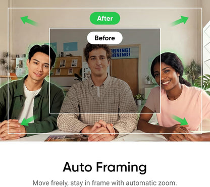 Insta360 Link 2C Tripod Bundle - 4K Webcam for PC/Mac, 1/2" Sensor, Auto Framing, HDR, AI Noise-Canceling Mic, Gesture Control for Streaming, Video Calls, Gaming, Works with Zoom, Teams, Twitch & More