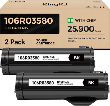 VersaLink B400 B405 Black Toner Cartridge 2-Pack Replacement for Xerox 106R03580 106R03582 106R03584 Toner Compatible with Xerox VersaLink B400 B400N B400DN B405 B405N B405DN Laser Printer Ink Copier