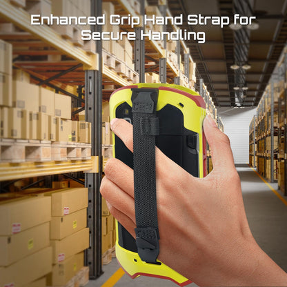 TC51 TC52 TC56 TC57 TC510K Case with Hand Strap - Protective & Ergonomic for Zebra Handheld Barcode Scanners SG-TC5X-EXO1-01 SG-TC5X-EXONHS-01 (Red-Yellow Blend)