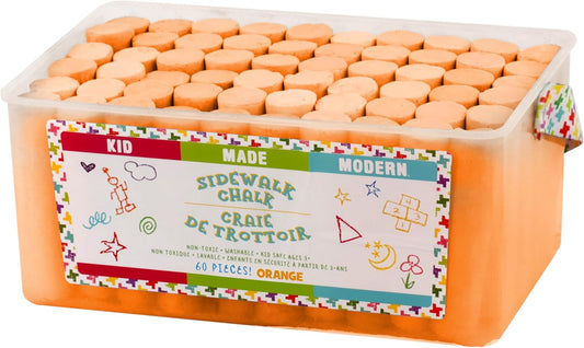 Kid Made Modern 60 Count Pack of Sidewalk Chalk – Orange