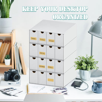 Cholemy Trading Card Storage Box 15000+ with 70 Cardboard Storage Divider, Label Sticker for Collection Compatible with TCG, Sport Cards(4 Row, 4 in A Row,White)