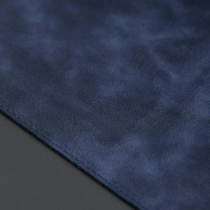 Jersey Genuine Calfskin Leather Desk Pad, Office Desk Mat with Non-Slip Bottom, Smooth Surface for Mouse & Keyboard, Desk Protector (36x19 inches) (Navy)