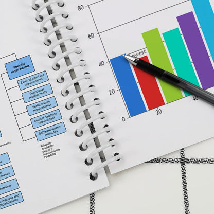 Rayson 5/16" Plastic Spiral Binding Coil, 40 Sheets Capacity, 4:1 Pitch 7.9mm White Coil Binding Spines for Business and Educational Purposes, Pack of 100