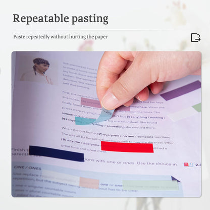 Golcellia Sticky Tabs, 70 Colors, 1400 Pieces, Repositionable Labels, Index Tabs