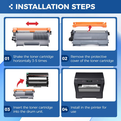 TN450 Black Toner Cartridge 2-Pack Replacement Compatible for Brother TN-450 450 Toner HL-2270DW HL-2280DW HL-2230 MFC-7360N MFC-7860DW DCP-7065DN Intellifax 2840 2940 MFC-7240 HL-2240D Printer Ink