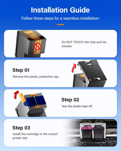 61XL Ink Cartridge High-Yield Combo Pack Replacement for HP 61XL 61 Ink DeskJet 1000 1010 1050 1510 1512 2050 2510 2540 3000 3050 3510 Envy 4500 5530 4502 OfficeJet 2620 4630 4635 Printer Black Color