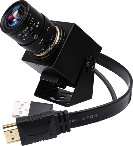 ELP 4K HDMI USB Camera - 2.8-12mm 4X Zoom Webcam With Manual Adjustment for Computer, TV, Projector, Monitor