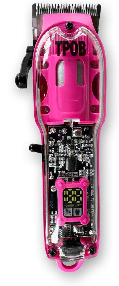 TPOB Slime 2 Candy Pink Clipper Trimmer Shaver Set Barber Hair Clippers in Matte Pink with Taper Blade