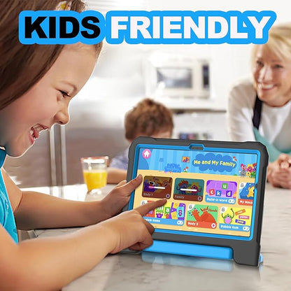 YIHE Kids Case for Samsung Galaxy Tab A11 Plus 2025 & A9 Plus 2023 11 Inch, Shockproof Handle Stand Cover with Built-in Screen Protector, Black&Blue