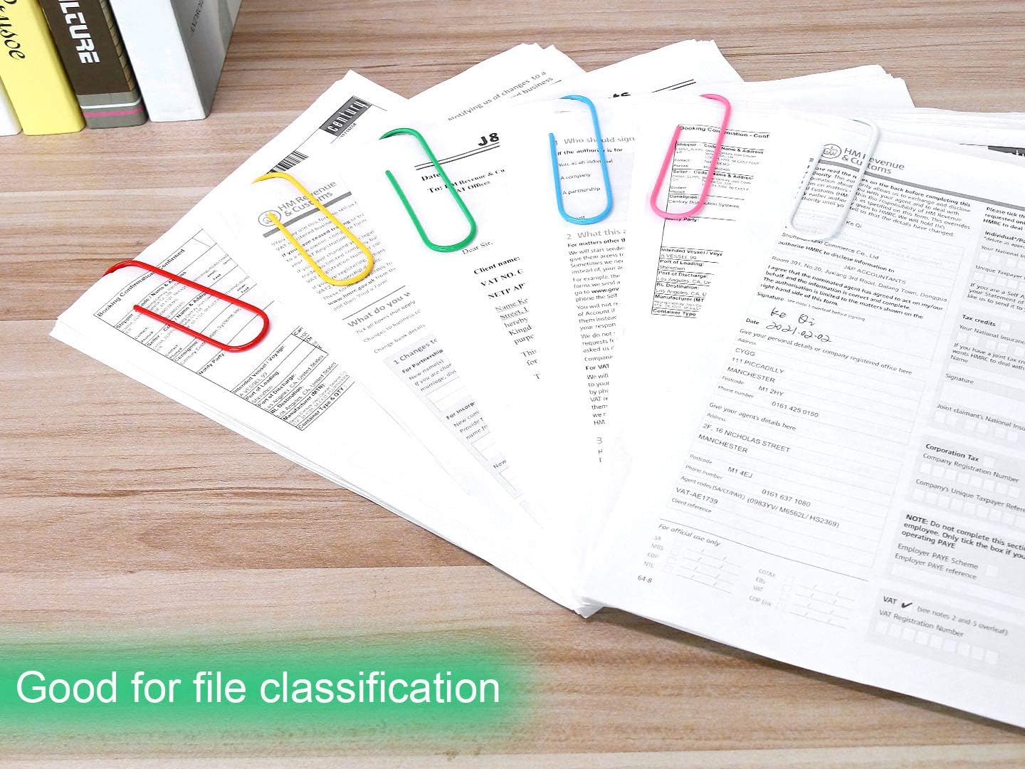 Coideal Super Large Paperclips Colored, 30 Pack 4 Inch Jumbo XL Mega Paper Clips Holder Vinyl Coated Assorted Color for Office (10 cm)