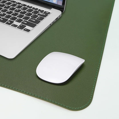 Leather Desk pad Protector, Large Desk mat with Natural Cork & PU Leather,Mouse pad,Non-Slip Office Desk Mat,Waterproof Desk Writing Pad for Office and Home (47in*17in,Military Green)