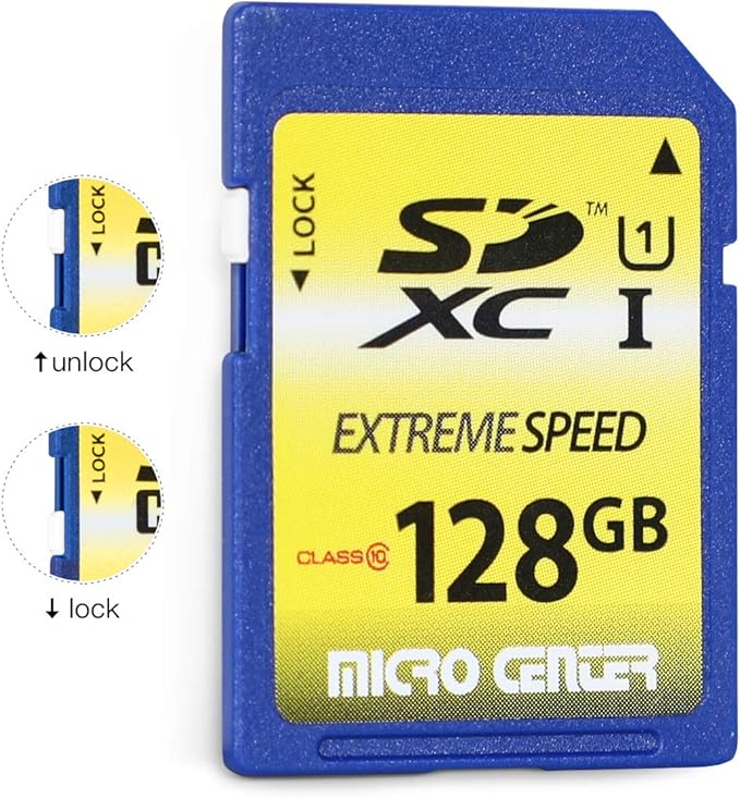 128GB Class 10 SDXC Flash Memory Card Full Size SD Card USH-I U1 Trail Camera Memory Card by Micro Center