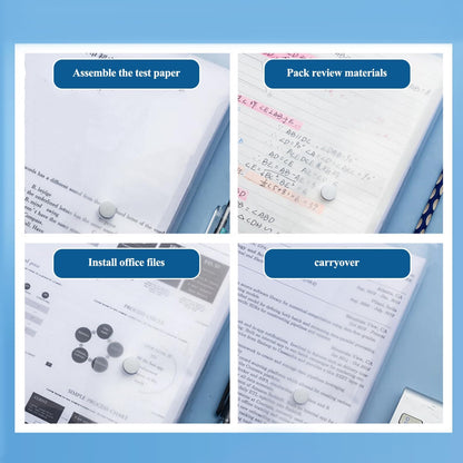 M&G 12 Pack Plastic Envelopes File Folders, Clear Folders for Documents A4 Letter Size Poly Envelopes with Snap Button Closure, Use for School Home Office Suppiles Organizer