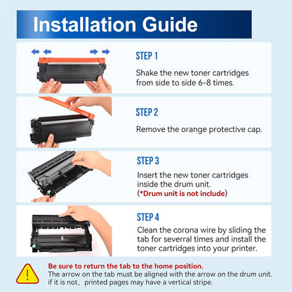 InkNI Compatible TN660 Toner Cartridge Replacement for Brother TN660 TN630 High Yield Compatible for Brother HL-L2300D DCP L2540DW HL L2320D HL L2360DW HL L2380DW MFC L2700DW Printer (Black, 2-Pack)