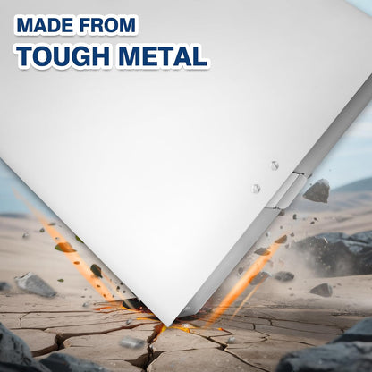 H4D Metal Clipboard with Storage, Rubber Covered Clip Protects Paper and No Indentations Left, Letter Size