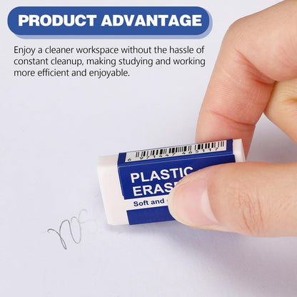 Yeaqee 500 Pcs White Pencil Erasers Bulk Soft Art Erasers School Pencil Erasers for Drawing Kids Student Artist Office Home Writing 1.57 x 0.71 x 0.31 Inch