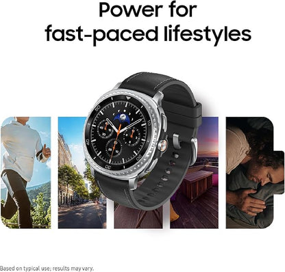 Samsung Galaxy Watch 8 Classic (2025) 46mm LTE Smartwatch, Cushion Design, Rotating Bezel, Quick Button, Sleep Coaching, Running Coach, Energy Score, White [US Version, 2 Yr Warranty]