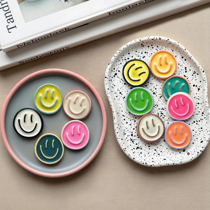 Qualsen 12 Pcs Cute Fridge Magnets, Fun Colorful Decorative Smiley Face Magnet for Lockers, Whiteboard, Offices, Schools and Homes, Locker Magnets for Girls