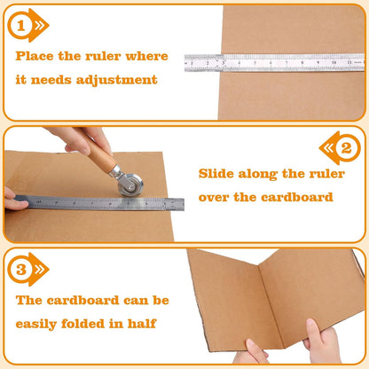 Box Resizer Tool, Thin Cardboard Scoring Tool, Apply to Scoring Board for Card Making, Corrugated Paper and Metal Sheets(2 Pcs,0.5mm,1.2mm)