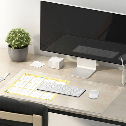 16 x 22 Inch Clear Table Cover Protector, 2mm Thick Mat, Plastic Table Cover, Vinyl Protector, Desk Mat for Top of Desk