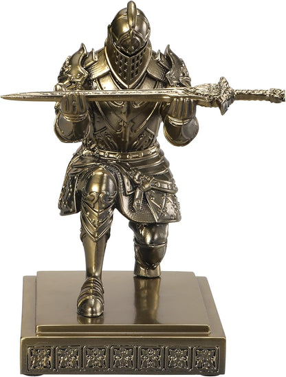 Medieval Knight Pen Holder Office Desk Decor Gifts for Men Father Husband Him Unique