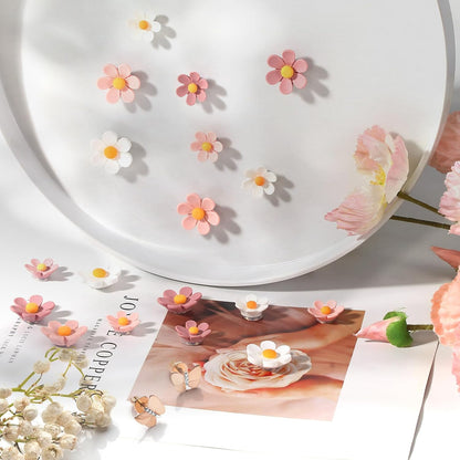 18Pcs Magnets Refrigerator,3 Colors 3D Cute Magnet, Resin Flower Decorative Magnets, Pink Fridge Magnet for Refrigerator Locker Whiteboard Office Kitchen(9 Small+9 Medium)