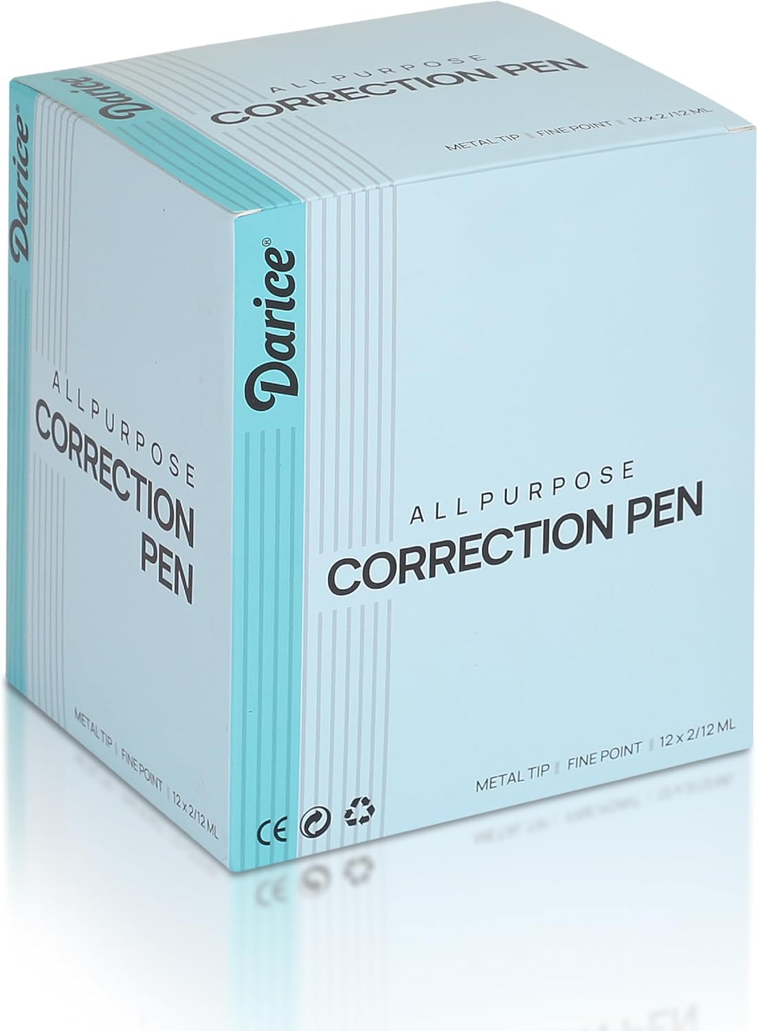 DARICE Liquid Correction Pen Box of 24 - Multi-Purpose Liquid White Out Pen with Metal Tip for School, Office & Home