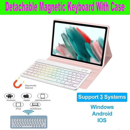 Keyboard Case for Samsung Galaxy Tab A11 Plus/ A9 Plus 11 inch (SM-X210/X216/X218) 2023, Backlite A9+ Keyboard Case with S Pen Holder for A11+(Sky Blue)