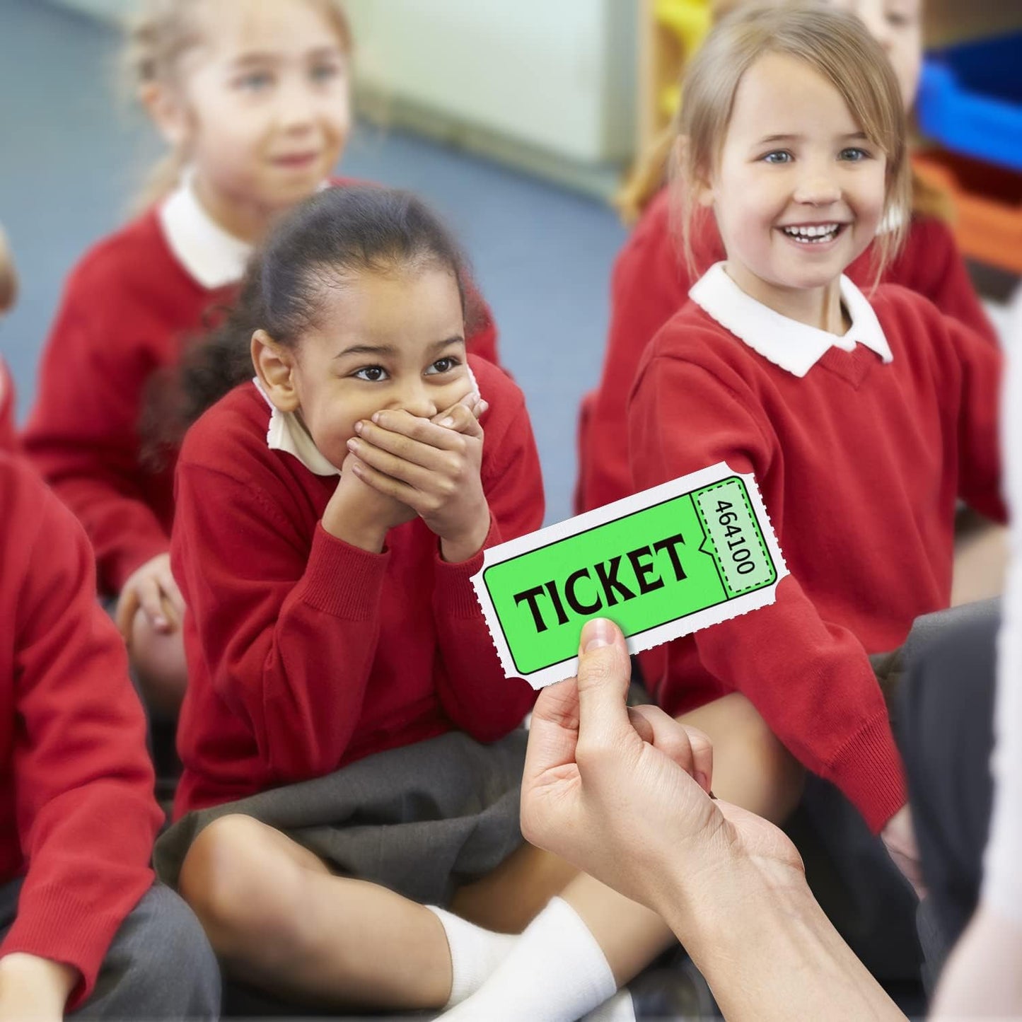 Fluorescence Raffle Tickets Double Roll 2000 Tickets Neon Green 50/50 Tickets for Events, Entry, Class Reward, Fundraiser & Prizes