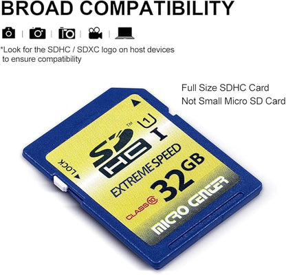 32GB Class 10 SDHC Flash Memory Card Full Size SD Card USH-I U1 Trail Camera Memory Card by Micro Center
