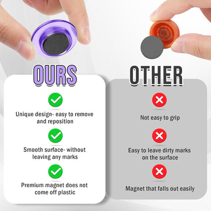 VNDUEEY 45 Pcs Round Whiteboard Magnets Fridge Magnets, Dry Board Refrigerator Magnet, Small Magnet Teacher Supplies for School, Home, Office Decorative(Purple, 3cm/1.18in)