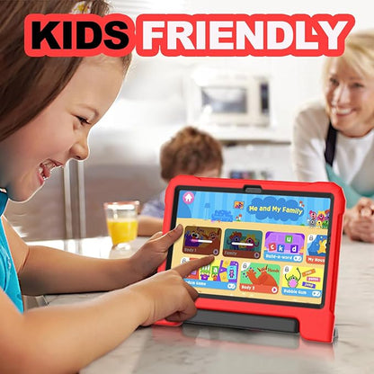 YIHE Kids Case for Samsung Galaxy Tab A11 Plus 2025 & A9 Plus 2023 11 Inch, Shockproof Handle Stand Cover with Built-in Screen Protector, Red&Black
